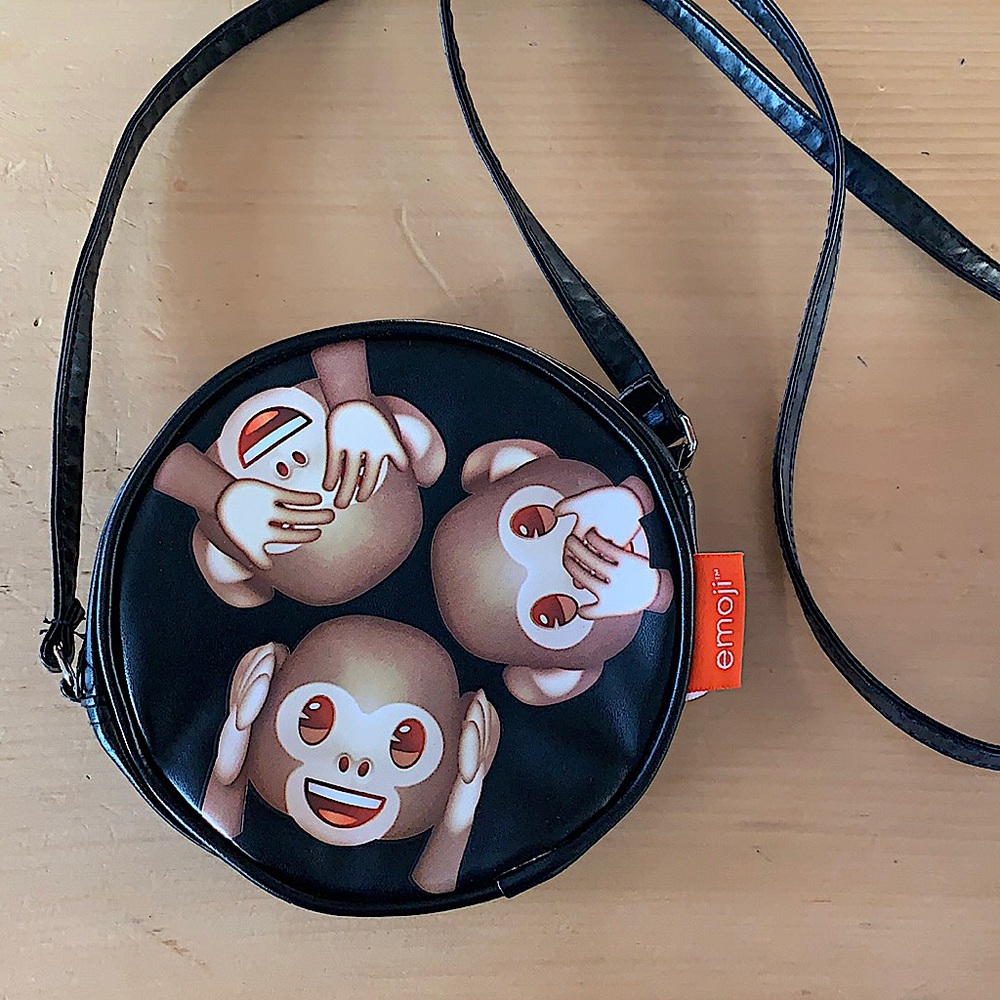 Funny Emoji crossbody bag.
